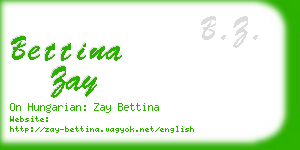 bettina zay business card